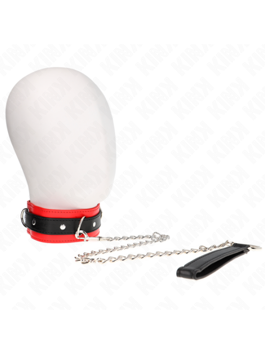KINK - COLLIER MODÈLE BASIC AVEC LAISSE 65 CM MODÈLE 3 ROUGE 53 X 5 CM