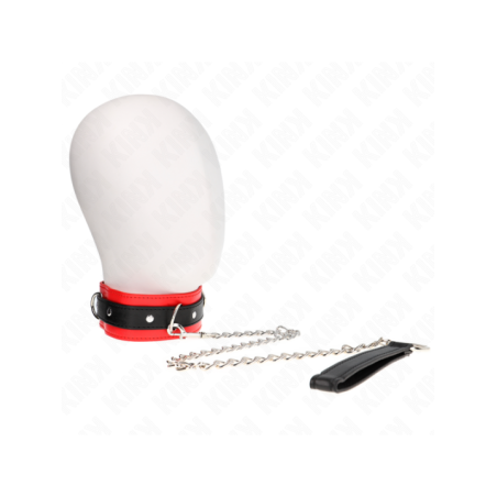 KINK - COLLIER MODÈLE BASIC AVEC LAISSE 65 CM MODÈLE 3 ROUGE 53 X 5 CM