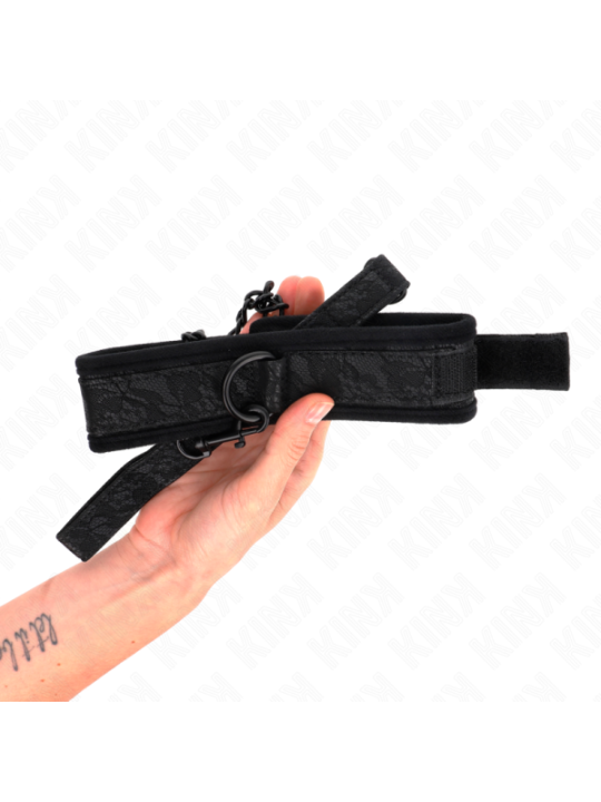 KINK - COLLIER MODÈLE BASIC AVEC LAISSE 77 CM MODÈLE 5 AJUSTABLE 34-54 CM X 5 CM
