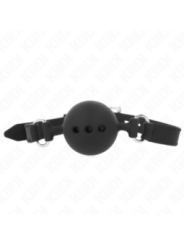 KINK - BÂTON ENTIEREMENT SILICONE 55 x 2 CM AVEC BOULE 4,5 CM TAILLE M NOIR AJUSTABLE 35-51 CM