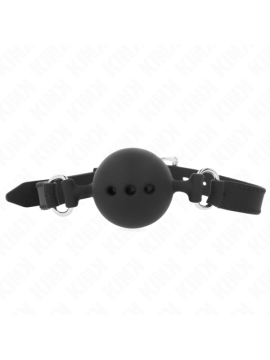 KINK - BÂTON ENTIEREMENT SILICONE 55 x 2 CM AVEC BOULE 4,5 CM TAILLE M NOIR AJUSTABLE 35-51 CM