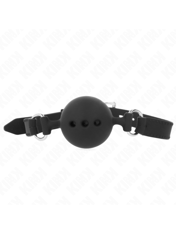 KINK - BÂTON ENTIEREMENT SILICONE 55 x 2 CM AVEC BOULE 4,5 CM TAILLE M NOIR AJUSTABLE 35-51 CM