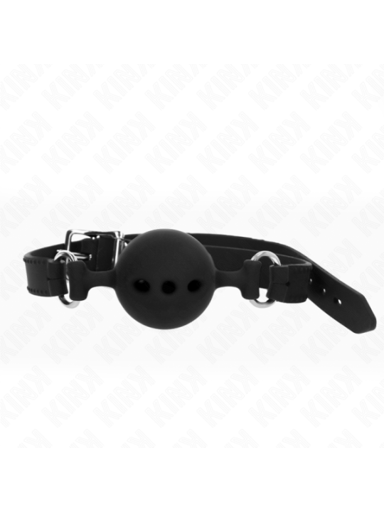 KINK - BÂTON ENTIEREMENT SILICONE 55 x 2 CM AVEC BOULE DE 5 CM TAILLE L NOIR AJUSTABLE 35-51 CM