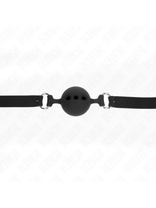 KINK - BÂTON ENTIEREMENT SILICONE 55 x 2 CM AVEC BOULE DE 5 CM TAILLE L NOIR AJUSTABLE 35-51 CM