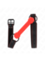 KINK - GAG EN OS AVEC SANGLE EN CUIRETTE ROUGE AJUSTABLE 41-57 CM
