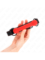 KINK - GAG EN OS AVEC SANGLE EN CUIRETTE ROUGE AJUSTABLE 41-57 CM