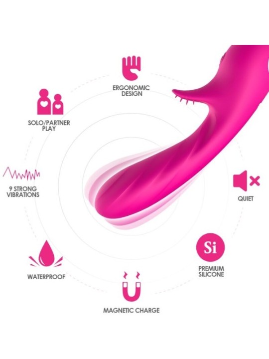 ARMONY - VIBRATEUR ROMANCE AVEC STIMULATEUR FUCHSIA