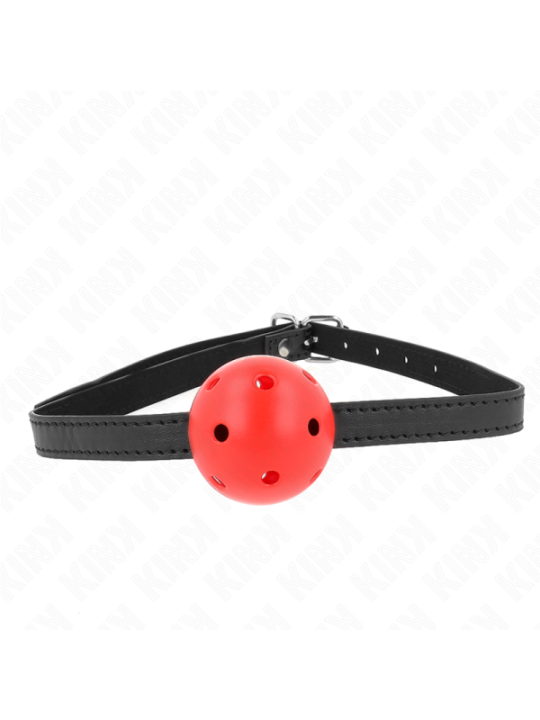 KINK - BÂILLON À BOULE SIMPLICITÉ ROUGE RESPIRANT 4,5 CM 62 x 1,5 CM