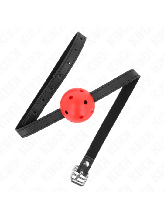 KINK - BÂILLON À BOULE SIMPLICITÉ ROUGE RESPIRANT 4,5 CM 62 x 1,5 CM
