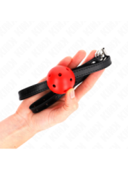 KINK - BÂILLON À BOULE SIMPLICITÉ ROUGE RESPIRANT 4,5 CM 62 x 1,5 CM