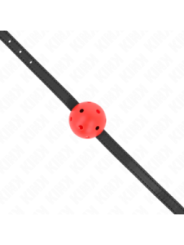 KINK - BÂILLON À BOULE SIMPLICITÉ ROUGE RESPIRANT 4,5 CM 62 x 1,5 CM