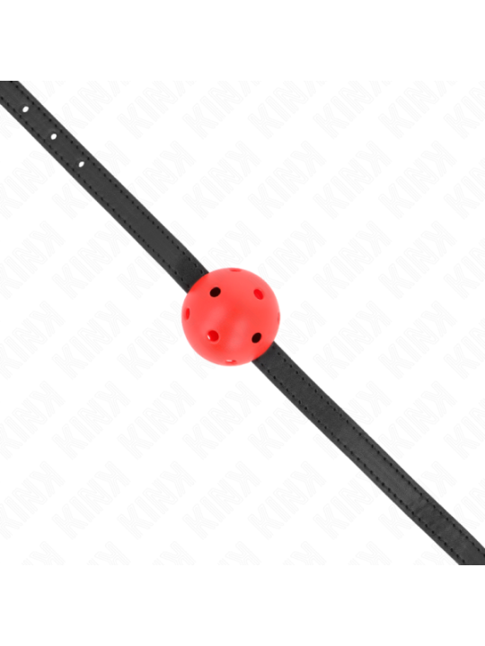 KINK - BÂILLON À BOULE SIMPLICITÉ ROUGE RESPIRANT 4,5 CM 62 x 1,5 CM