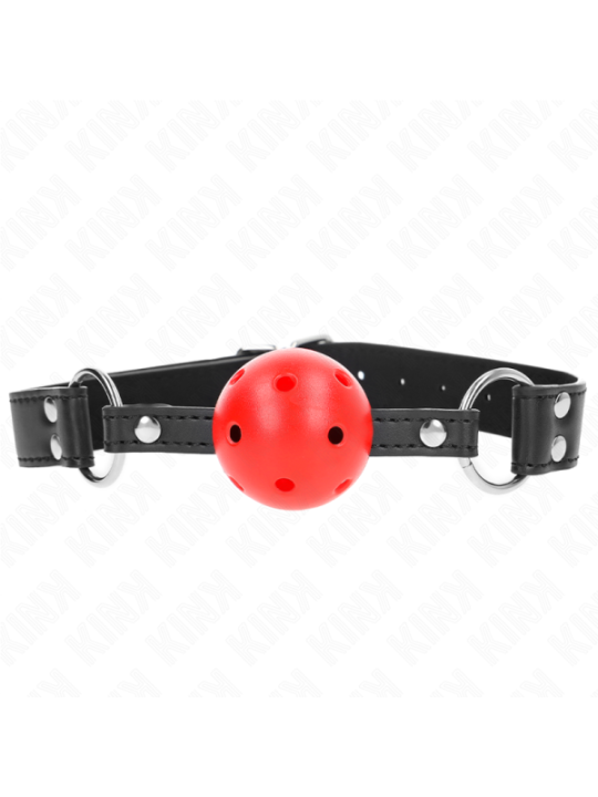 KINK - BÂTON RESPIRANT 4 CM AVEC DOUBLE RIVET CUIR 62,5 x 2,5 CM RÉGLABLE 42-58 CM