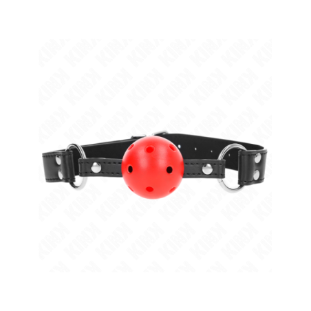 KINK - BÂTON RESPIRANT 4 CM AVEC DOUBLE RIVET CUIR 62,5 x 2,5 CM RÉGLABLE 42-58 CM
