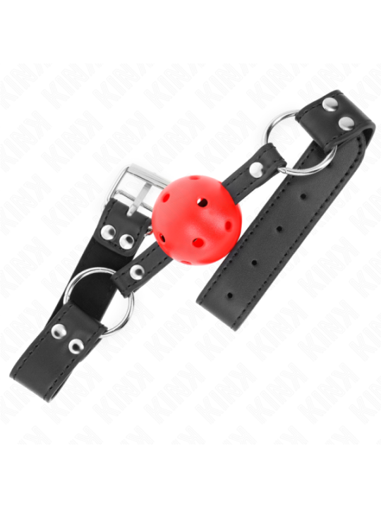 KINK - BÂTON RESPIRANT 4 CM AVEC DOUBLE RIVET CUIR 62,5 x 2,5 CM RÉGLABLE 42-58 CM