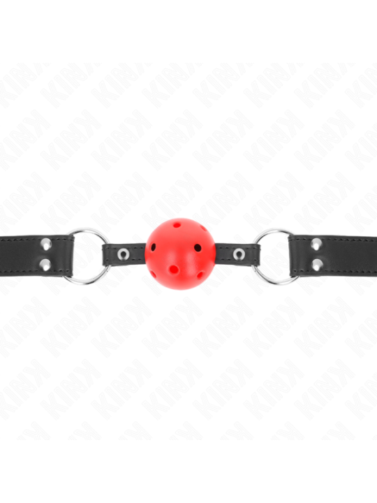 KINK - BÂTON RESPIRANT 4 CM AVEC DOUBLE RIVET CUIR 62,5 x 2,5 CM RÉGLABLE 42-58 CM