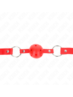 KINK - BÂTON RESPIRANT 4 CM AVEC DOUBLE RIVET MODÈLE 1 ROUGE 62,5 x 2,5 CM RÉGLABLE 42-58 CM