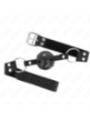 KINK - BÂTON RESPIRANT 4 CM AVEC DOUBLE RIVET MODÈLE 1 NOIR 62,5 x 2,5 CM RÉGLABLE 42-58 CM