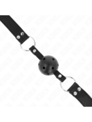 KINK - BÂTON RESPIRANT 4 CM AVEC DOUBLE RIVET MODÈLE 1 NOIR 62,5 x 2,5 CM RÉGLABLE 42-58 CM