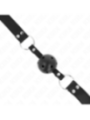 KINK - BÂTON RESPIRANT 4 CM AVEC DOUBLE RIVET MODÈLE 1 NOIR 62,5 x 2,5 CM RÉGLABLE 42-58 CM