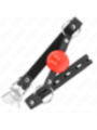 KINK - BÂILLON BALLE 4 CM AVEC SERRURE BOULE ROUGE BRACELET NOIR 60 x 2 CM
