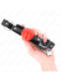 KINK - BÂILLON BALLE 4 CM AVEC SERRURE BOULE ROUGE BRACELET NOIR 60 x 2 CM