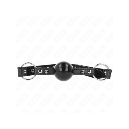 KINK - BÂILLON BALLE 4 CM AVEC POINTE RIVET ET SNAP LOCK 65 x 2 CM