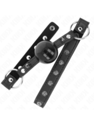 KINK - BÂILLON BALLE 4 CM AVEC POINTE RIVET ET SNAP LOCK 65 x 2 CM