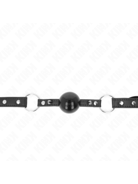 KINK - BÂILLON BALLE 4 CM AVEC POINTE RIVET ET SNAP LOCK 65 x 2 CM