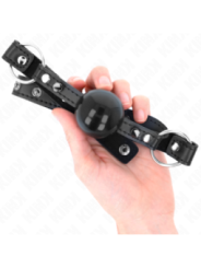 KINK - BÂILLON BALLE 4 CM AVEC POINTE RIVET ET SNAP LOCK 65 x 2 CM