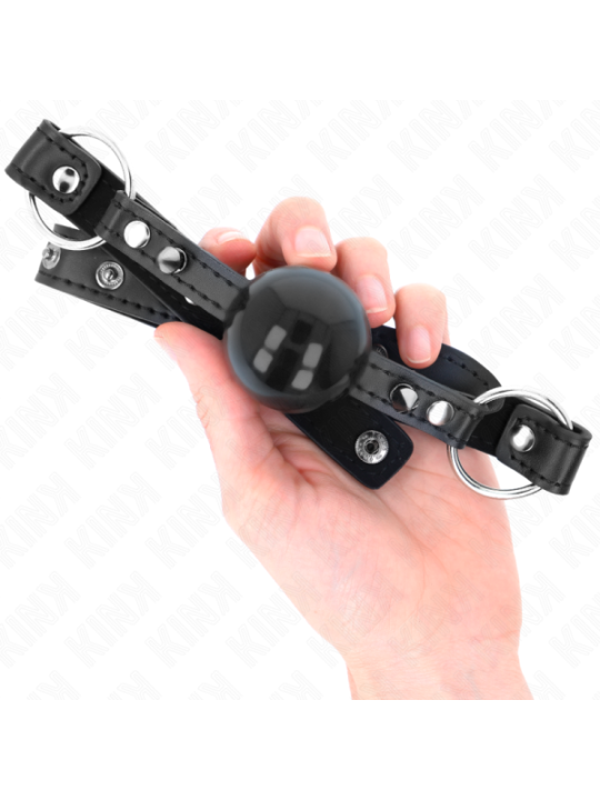 KINK - BÂILLON BALLE 4 CM AVEC POINTE RIVET ET SNAP LOCK 65 x 2 CM