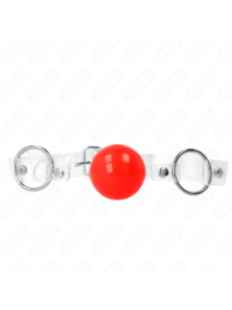 KINK - BALLE PVC TRANSPARENTE ROUGE 4 CM BAG AJUSTABLE