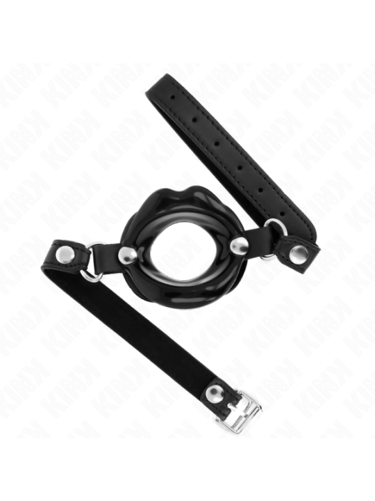 KINK - BÂTON LIP 8 CM AVEC SANGLE EN CUIR NOIR 63 x 2 CM AJUSTABLE 39-58 CM