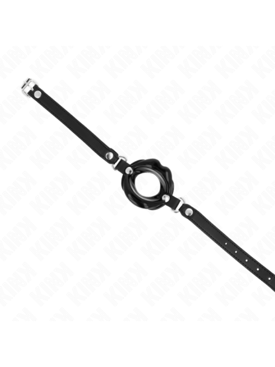 KINK - BÂTON LIP 8 CM AVEC SANGLE EN CUIR NOIR 63 x 2 CM AJUSTABLE 39-58 CM