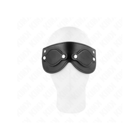 KINK - MASQUE EN CUIRETTE AVEC CACHE-YEUX DÉTACHABLES 22 x 9 CM