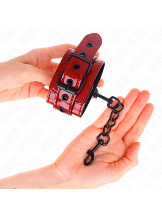 KINK - POIGNETS ROUGE FONCÉ 23 X 5 CM