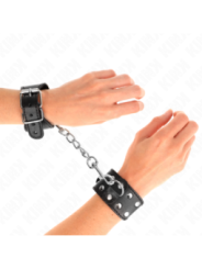 KINK - BRACELETS AVEC DOUBLE LIGNE DE CLOUS RÉGLABLES NOIR