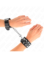 KINK - BRACELETS AVEC DOUBLE LIGNE DE CLOUS RÉGLABLES NOIR