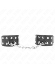 KINK - BRACELETS AVEC DOUBLE LIGNE DE CLOUS RÉGLABLES NOIR