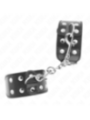 KINK - BRACELETS AVEC DOUBLE LIGNE DE CLOUS RÉGLABLES NOIR