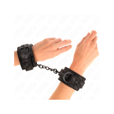 KINK - POIGNETS RECOUVERTS DE DENTELLE FONCÉE RÉGLABLE NOIR 19-26 CM