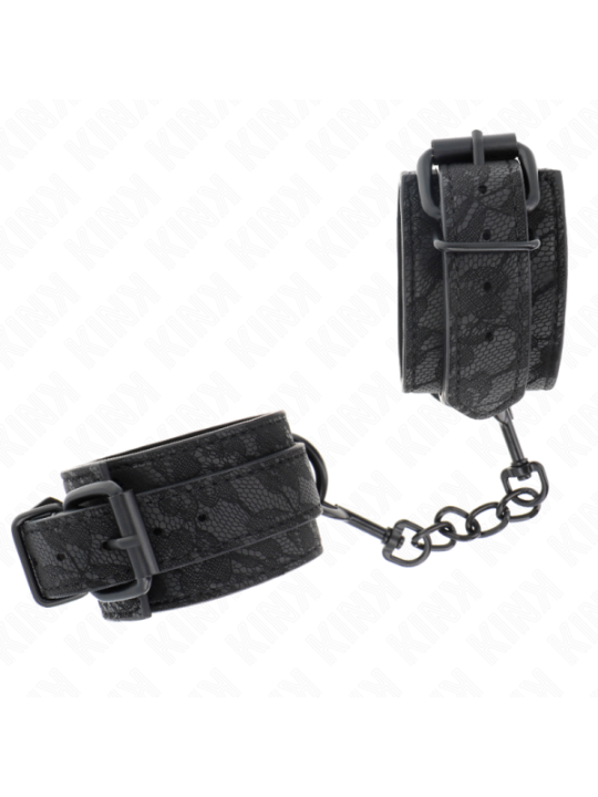 KINK - POIGNETS RECOUVERTS DE DENTELLE FONCÉE RÉGLABLE NOIR 19-26 CM