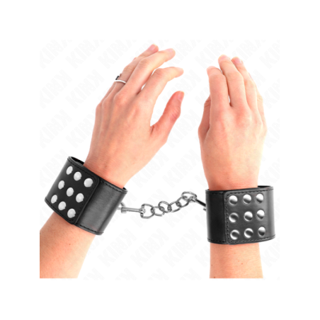 KINK - APPUI-POIGNETS AVEC BOUTON-PRESSION NOIR RÉGLABLE 19-24 CM X 5,5 CM