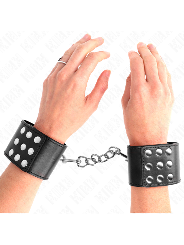 KINK - APPUI-POIGNETS AVEC BOUTON-PRESSION NOIR RÉGLABLE 19-24 CM X 5,5 CM