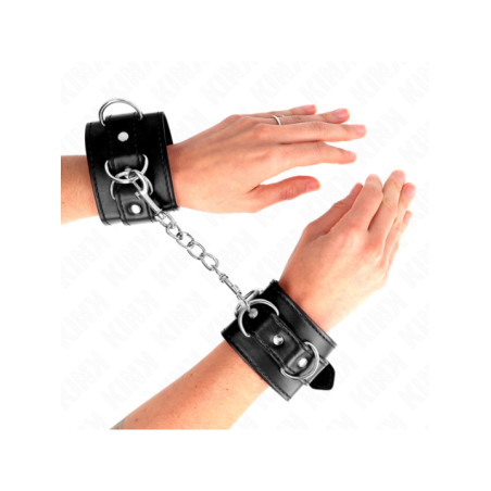 KINK - 3 APPAREILS-POIGNETS AJUSTABLES NOIR 17,5-25 CM X 6 CM