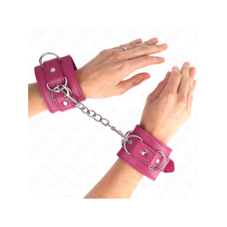KINK - 3 APPAREILS-POIGNETS AJUSTABLES ROSE 17,5-25 CM X 6 CM