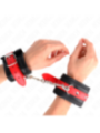 KINK - APPUI-POIGNETS NOIR AVEC CEINTURE ROUGE AJUSTABLE 17-28 CM X 6 CM