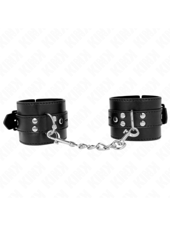 KINK - APPUI-POIGNETS NOIR AVEC CEINTURE NOIRE RÉGLABLE 17-28 CM X 6 CM