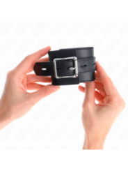 KINK - APPUI-POIGNETS NOIR AVEC CEINTURE NOIRE RÉGLABLE 17-28 CM X 6 CM