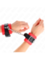 KINK - APPUI-POIGNETS ROUGE AVEC CEINTURE NOIRE RÉGLABLE 17-28 CM X 6 CM
